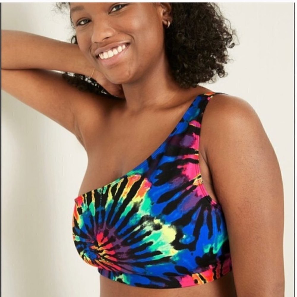 VS PINK GYM TO SWIM ONE SHOULDER BIKINI TOP